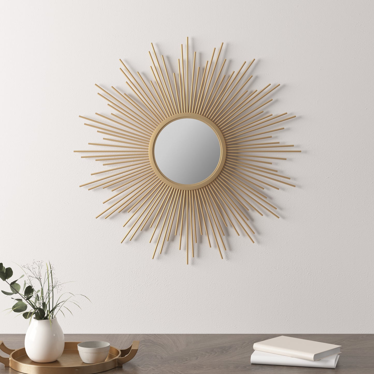 Fiore Sunburst Wall Decor Mirror 14.5"D