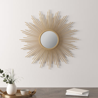 Fiore Sunburst Wall Decor Mirror 14.5"D