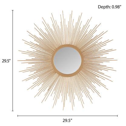 Fiore Sunburst Wall Decor Mirror 14.5"D