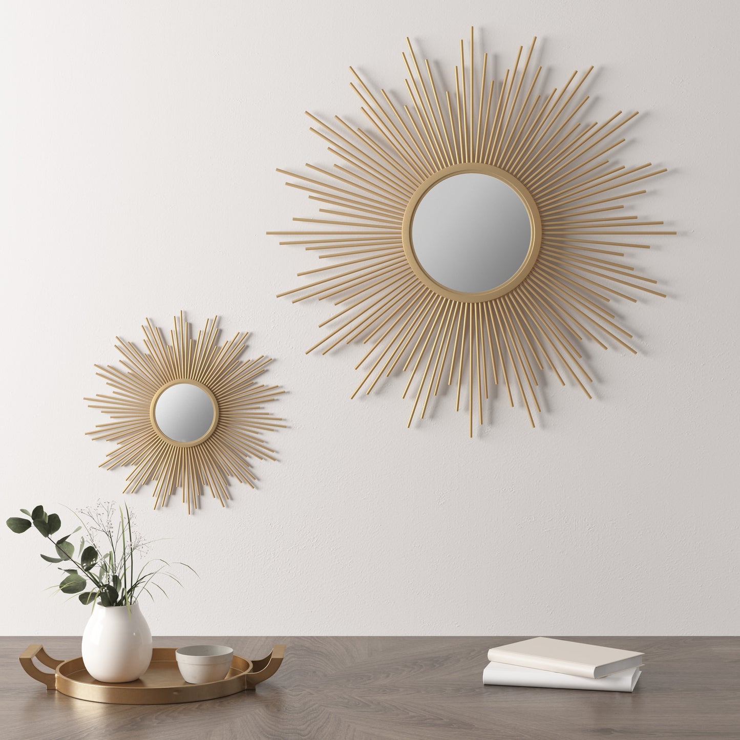 Fiore Sunburst Wall Decor Mirror 14.5"D