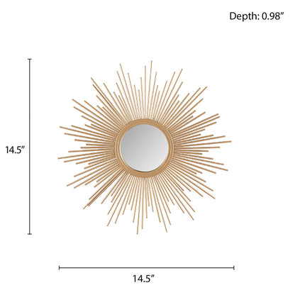 Fiore Sunburst Wall Decor Mirror 14.5"D