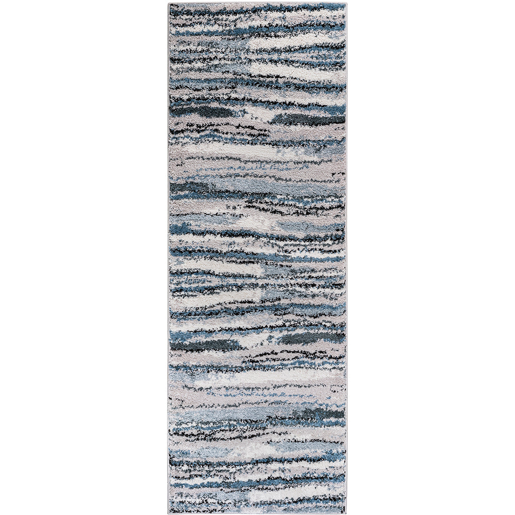 Riley Watercolor Abstract Stripe Woven Area Rug