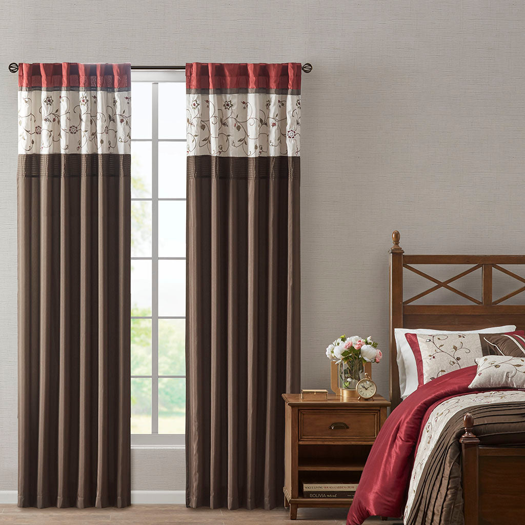 Serene Embroidered Curtain Panel