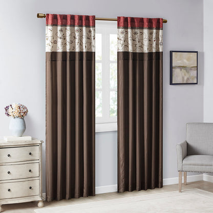 Serene Embroidered Curtain Panel