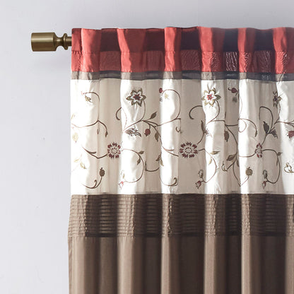 Serene Embroidered Curtain Panel