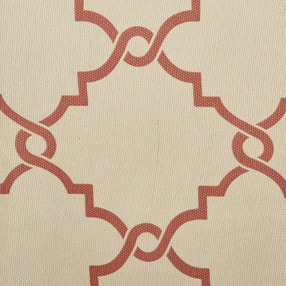 Saratoga Fretwork Print Grommet Top Window Curtain Panel