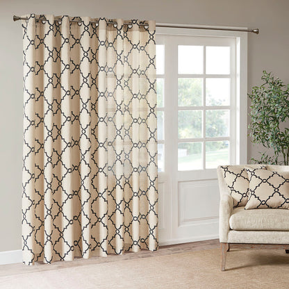 Saratoga Fretwork Print Patio Window Curtain