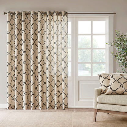 Saratoga Fretwork Print Patio Window Curtain