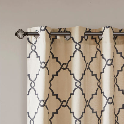 Saratoga Fretwork Print Patio Window Curtain
