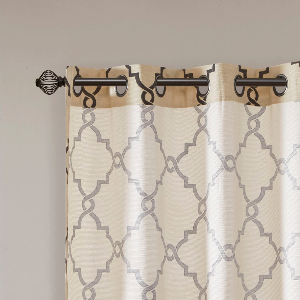 Saratoga Fretwork Print Patio Window Curtain