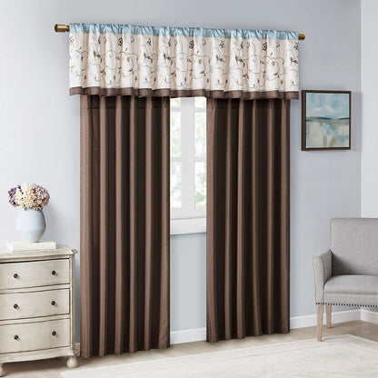 Serene Embroidered Curtain Panel
