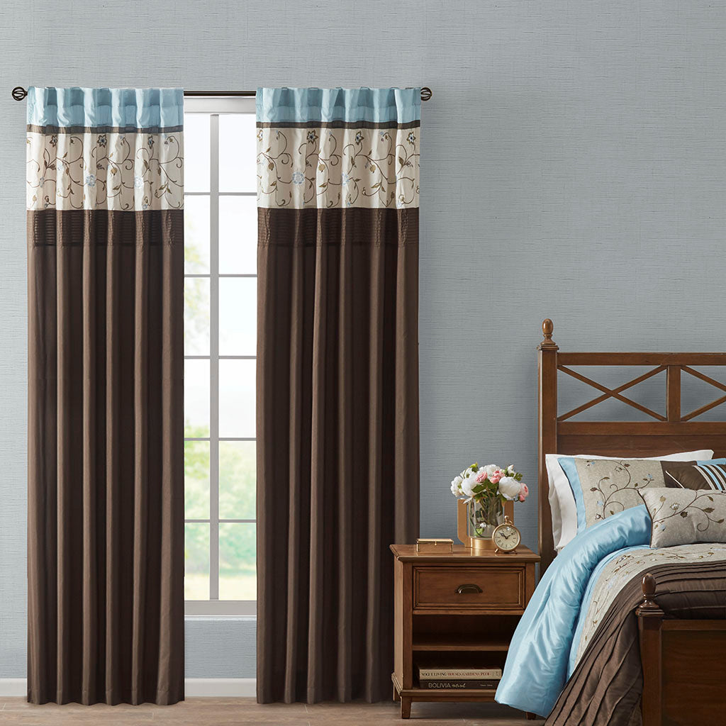 Serene Embroidered Curtain Panel