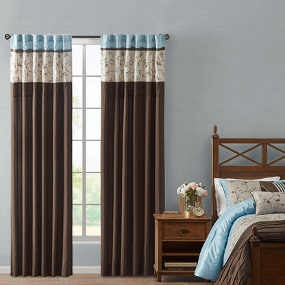Serene Embroidered Curtain Panel