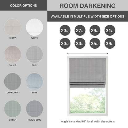 Galen Basketweave Room Darkening Cordless Roman Shade