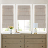 Otis Faux Linen Cordless Total Blackout Roman Shade