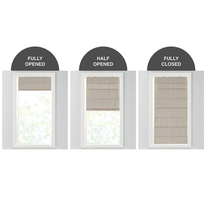 Otis Faux Linen Cordless Total Blackout Roman Shade