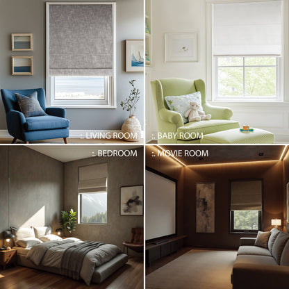 Quincy Total Blackout Cordless Roman Shade