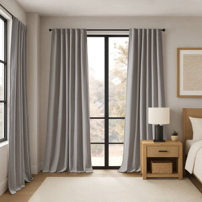 Karien Sound blocking/Total blackout curtain panel pair