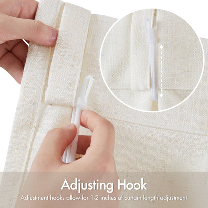 Emery 300gsm poly linen with 7 pinch pleat per pc