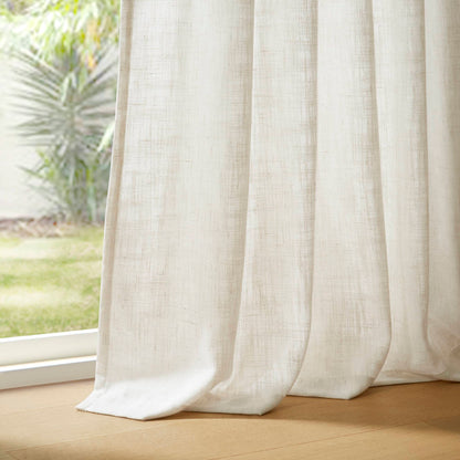 Emery 300gsm poly linen with 7 pinch pleat per pc
