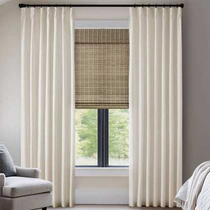 Emery 300gsm poly linen with 7 pinch pleat per pc