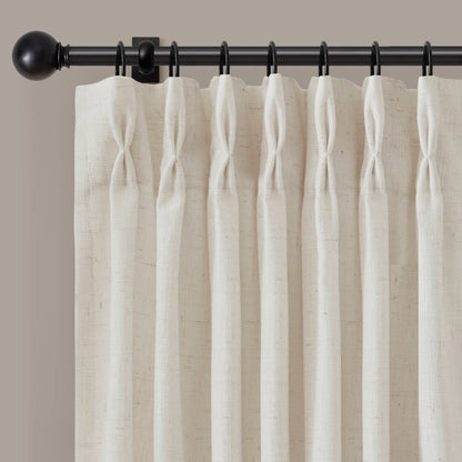 Emery 300gsm poly linen with 7 pinch pleat per pc