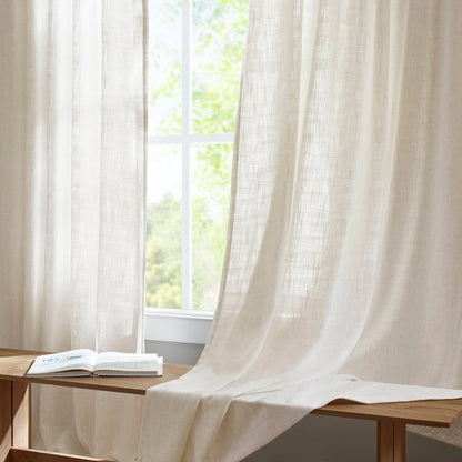 Emery 300gsm poly linen with 7 pinch pleat per pc