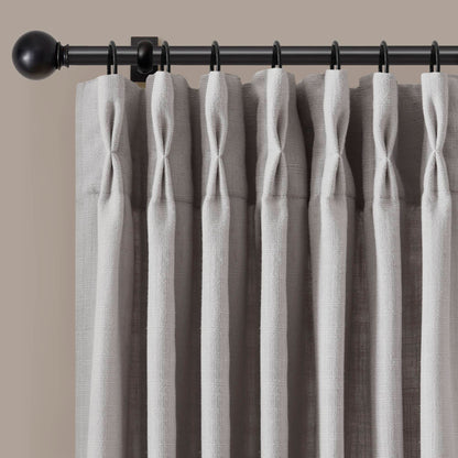 Emery 300gsm poly linen with 7 pinch pleat per pc