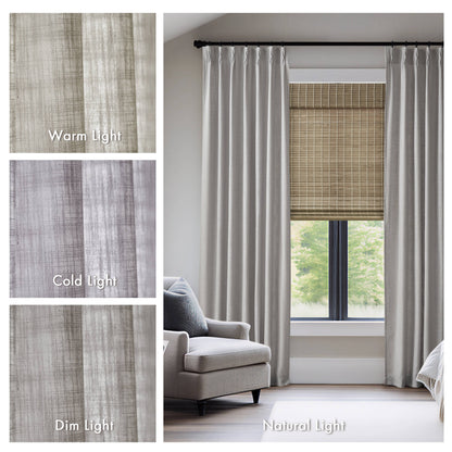 Emery 300gsm poly linen with 7 pinch pleat per pc