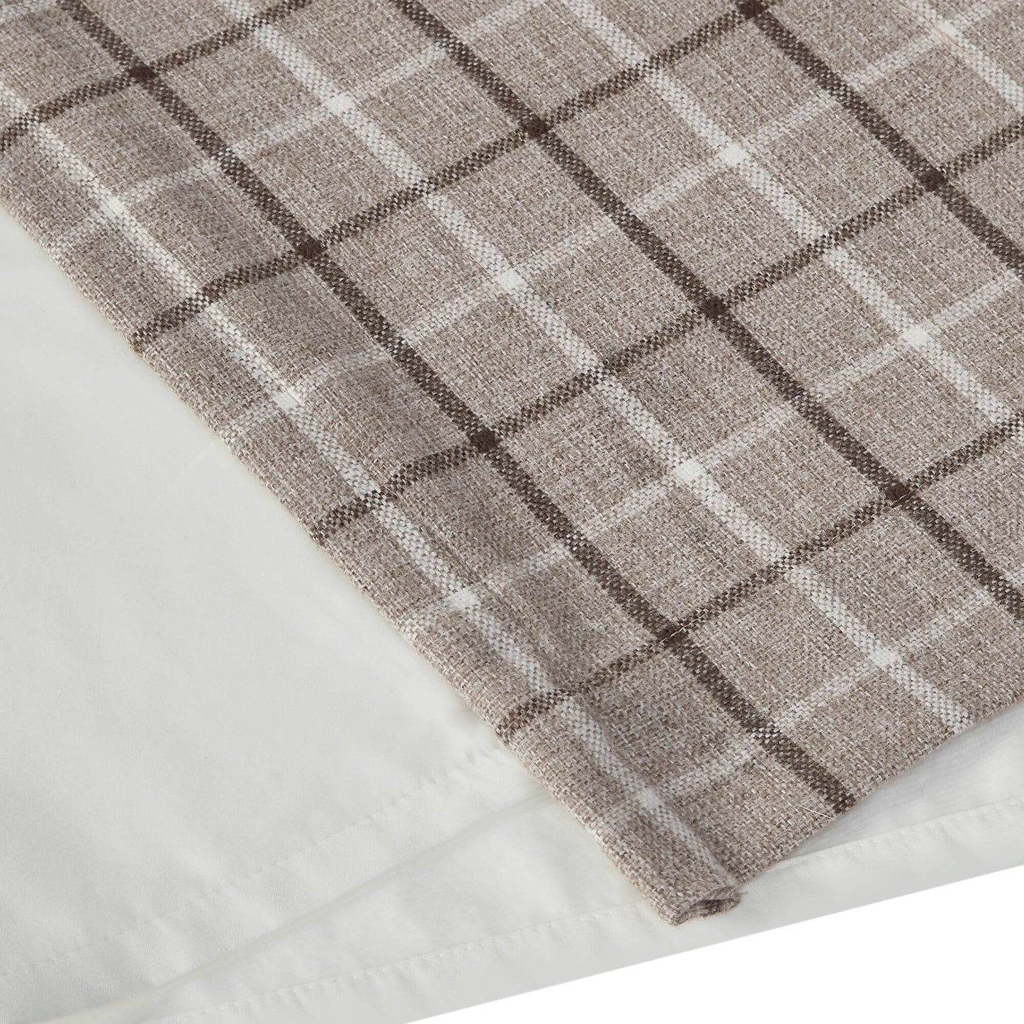Anaheim Plaid Rod Pocket and Back Tab Curtain Panel with Fleece Lining