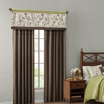 Serene Embroidered Window Valance