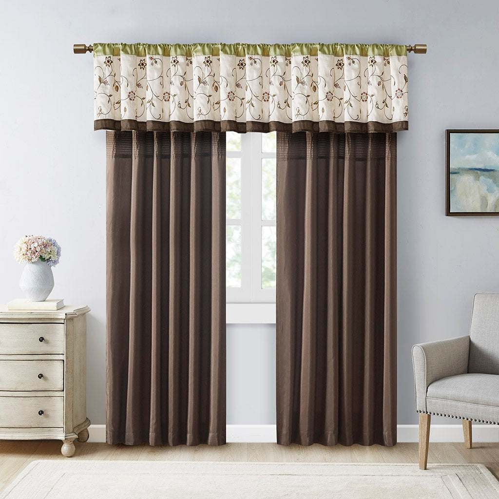 Serene Embroidered Window Valance