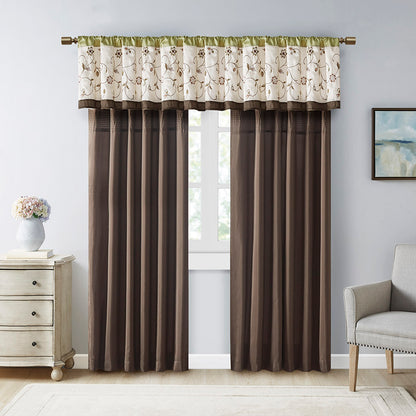 Serene Embroidered Window Valance