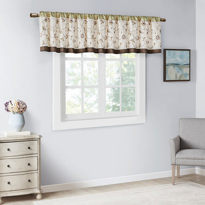 Serene Embroidered Window Valance