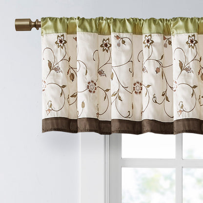 Serene Embroidered Window Valance