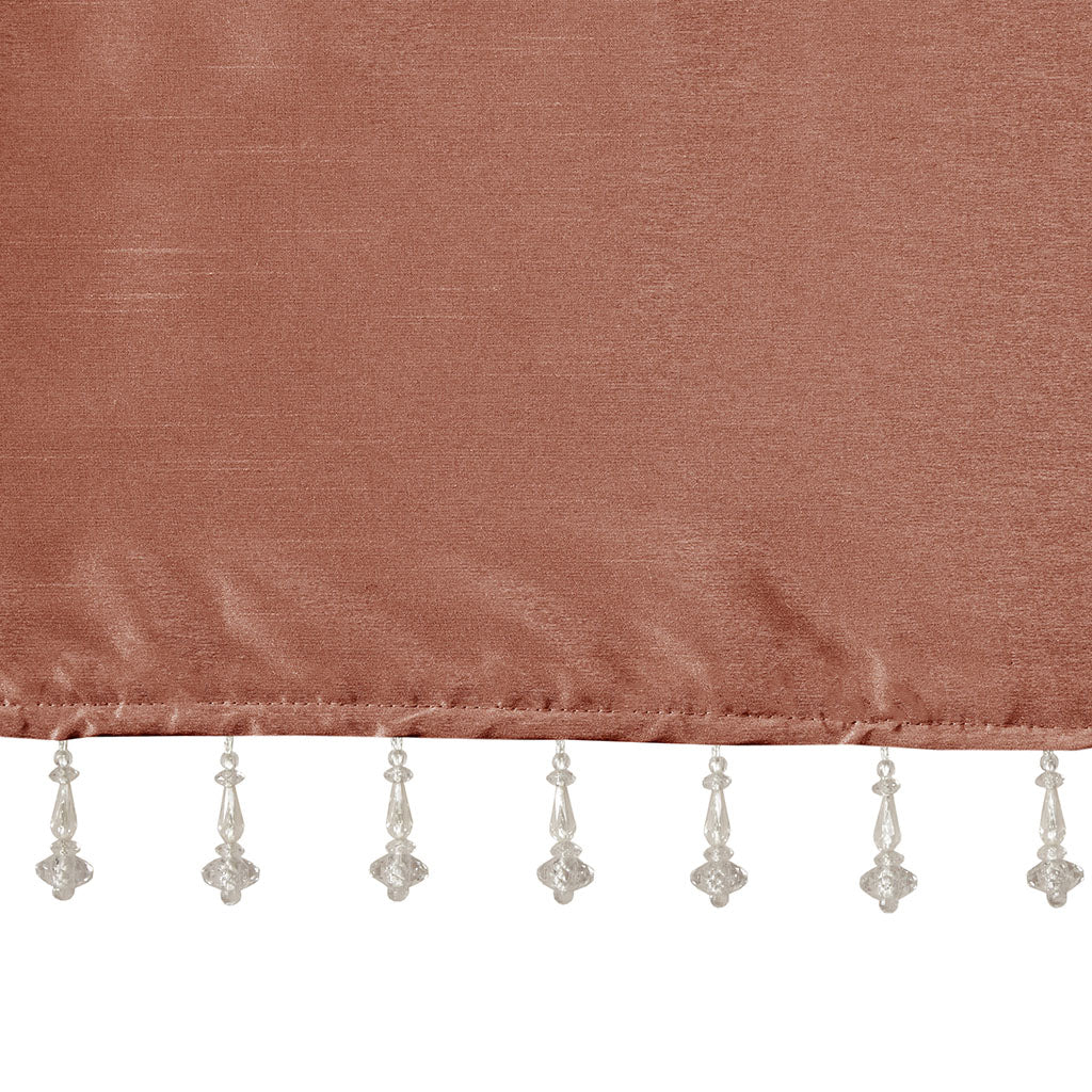 Emilia Lightweight Faux Silk Valance With Beads