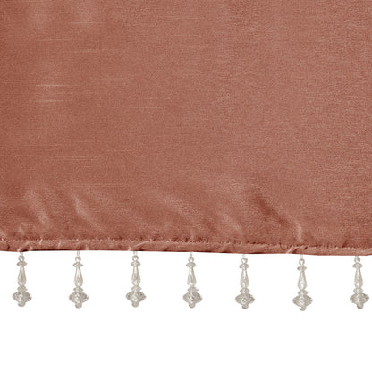 Emilia Lightweight Faux Silk Valance With Beads