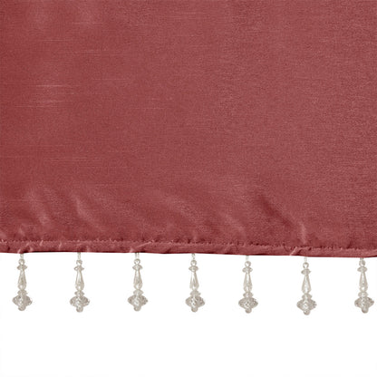 Emilia Lightweight Faux Silk Valance With Beads