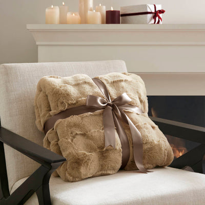 Vivienne Faux Fur Throw Brown-gift