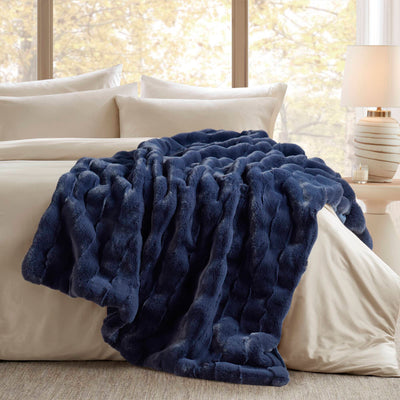 Madison Park Vivienne Luxury Faux Fur Throw