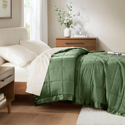 Windom Lightweight Down Alternative Blanket with Satin Trim