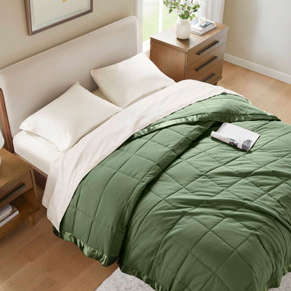Windom Lightweight Down Alternative Blanket with Satin Trim