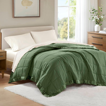 Windom Lightweight Down Alternative Blanket with Satin Trim