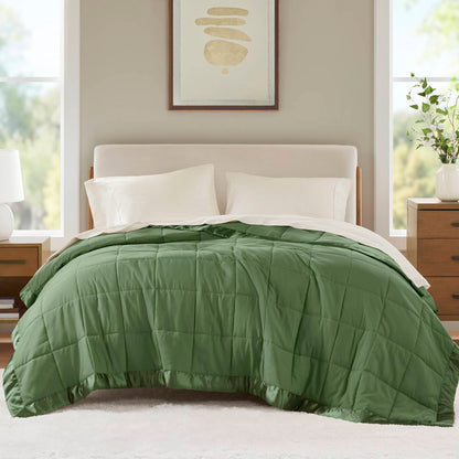 Windom Lightweight Down Alternative Blanket with Satin Trim