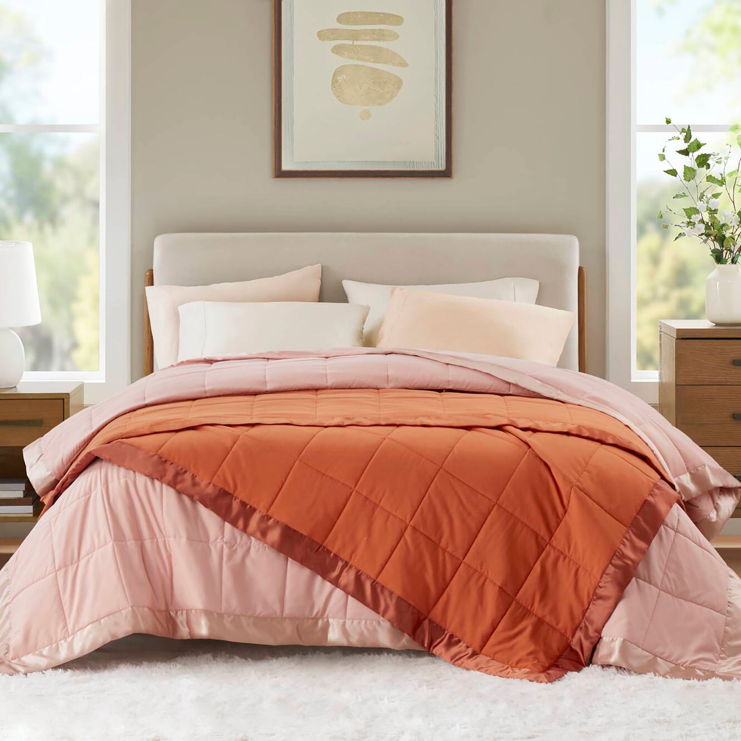 Windom Lightweight Down Alternative Blanket with Satin Trim