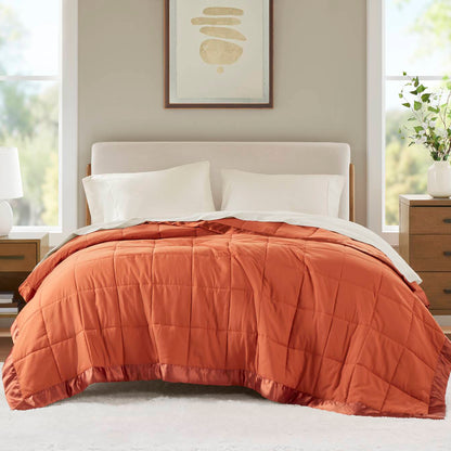 Windom Lightweight Down Alternative Blanket with Satin Trim