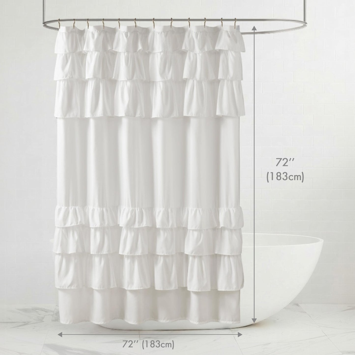 Grace Ruffled Shower Curtain