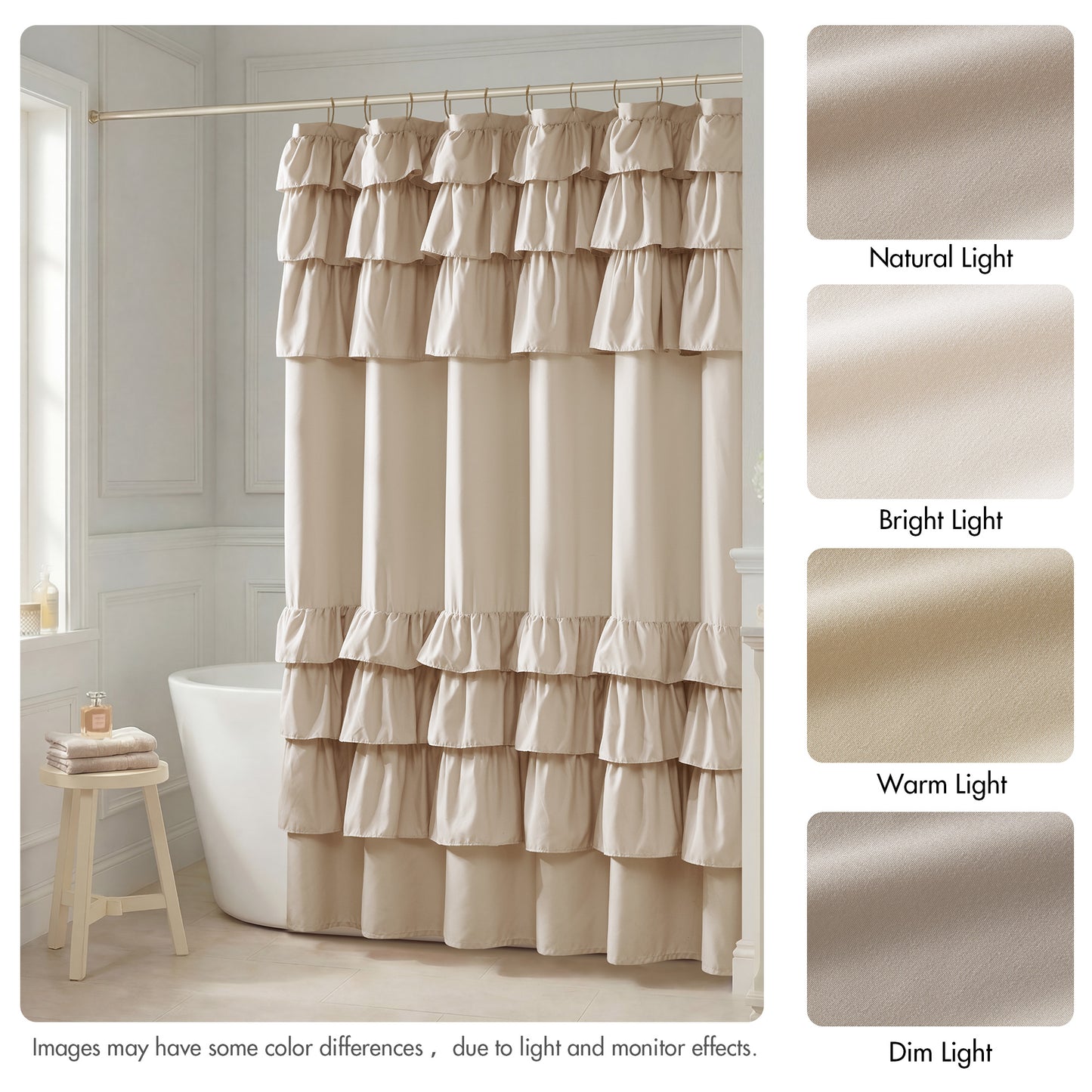 Grace Ruffled Shower Curtain