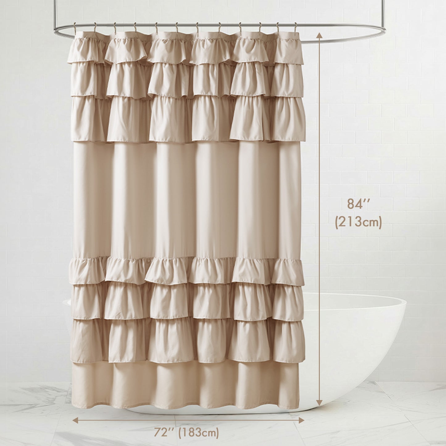 Grace Ruffled Shower Curtain