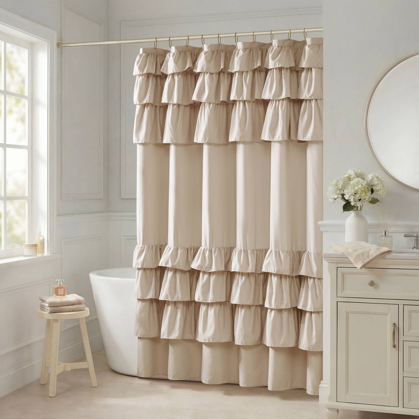 Grace Ruffled Shower Curtain